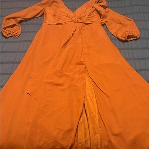 Chic Long Sleeve brown Dress